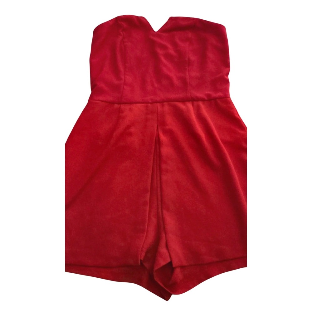 Monteau Los Angeles Red Strapless Sweetheart Romper Size M